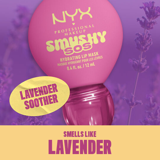 NYX Professional Makeup Smushy SOS Hydrating Lip Mask, Lavender Soother, lavender scent
