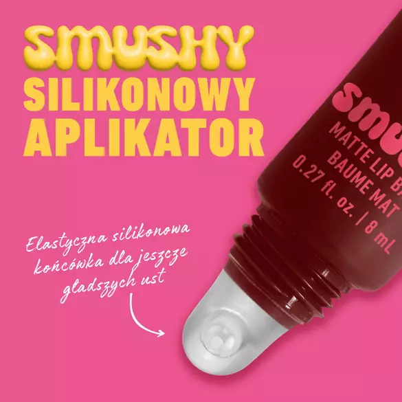 The soft, smushy texture glides effortlessly on your lips thanks to the super soft silicone applicator.