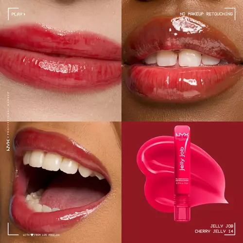 JELLY JOB BŁYSZCZYK DO UST NYX PM odcień 14 Cherry Jelly