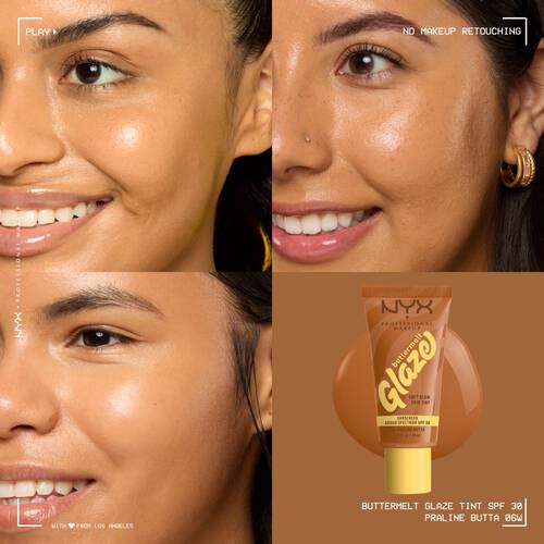 Buttermelt Glaze Soft Glow Tint SPF 30 NYX Professional Makeup w odcieniu 06 Praline Butta