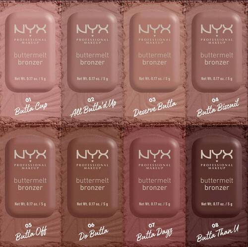 Odcienie bronzera NYX Professional Makeup Buttermelt