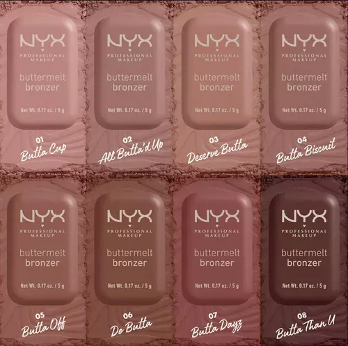 Odcienie bronzera NYX Professional Makeup Buttermelt