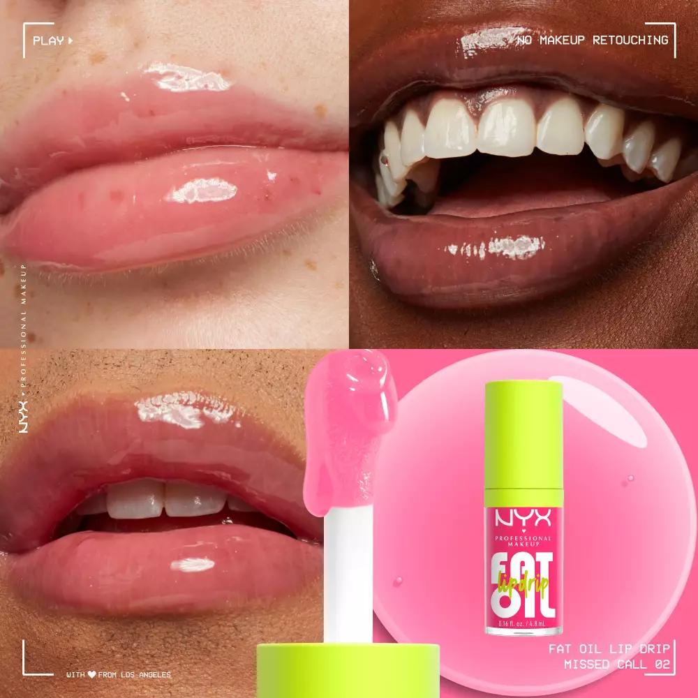 Kobiece usta z efektem błyszczyka Fat oil lip drip od NYX PM