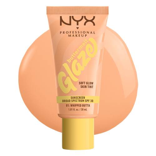 Tubka NYX PM Buttermelt Glaze Tint do Twarzy z SPF 30.