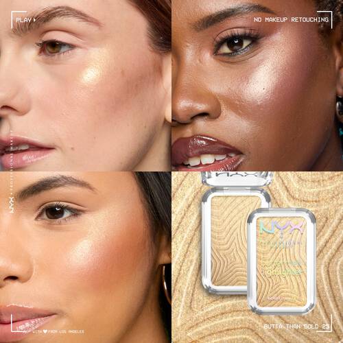 Rozświetlacz Buttermelt od NYX Professional Makeup w odcieniu 25 Butta Than Gold