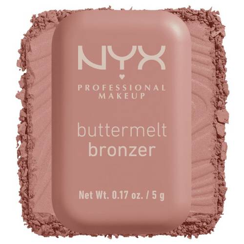 Opakowanie Buttermelt Bronzer od NYX PM w ciemniejszym odcieniu.
