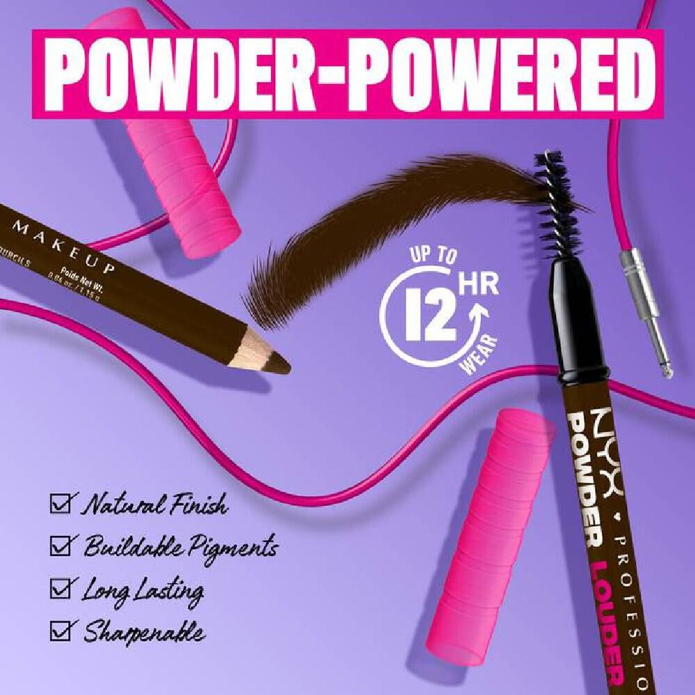infografika do kredki do brwi Powder Louder Brow Pencil