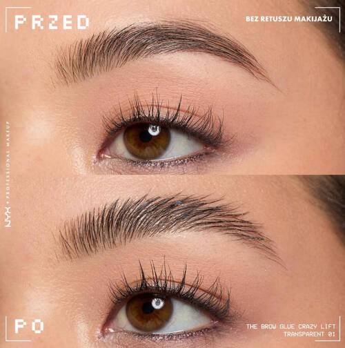 Efekt żelu do brwi NYX PM The Brow Glue Crazy Lift