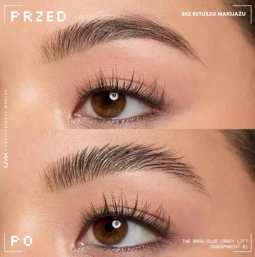 Efekt żelu do brwi NYX PM The Brow Glue Crazy Lift