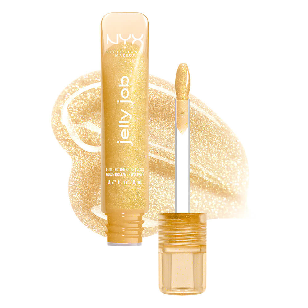 Jelly Job packshot solider show on top of product swatch in shade 03 Glow Job