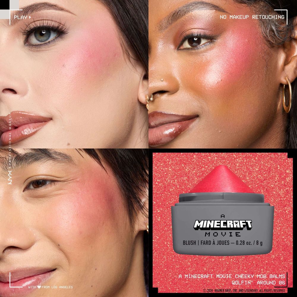 A MINECRAFT MOVIE Cheeky Mob Balms Roż Do Policzkow