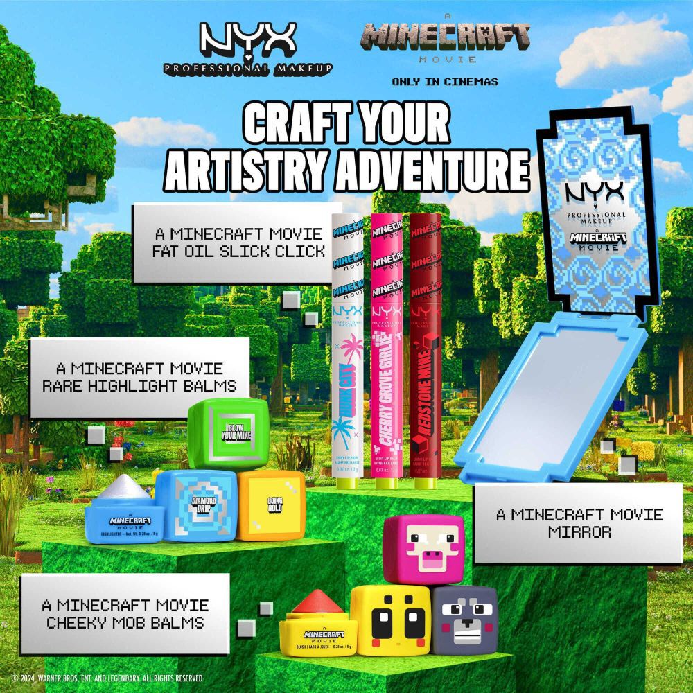 A MINECRAFT MOVIE Fat Oil Slick Click Balsam Do Ust W Sztyfcie